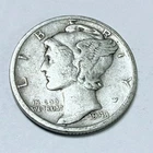 1943 S MERCURY DIME *90% SILVER, Circulated Coin, Free Shipping #6701