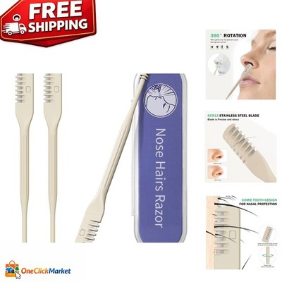 Manual Nose Hair Trimmer Set of 3 - Gentle Precision Grooming Tools