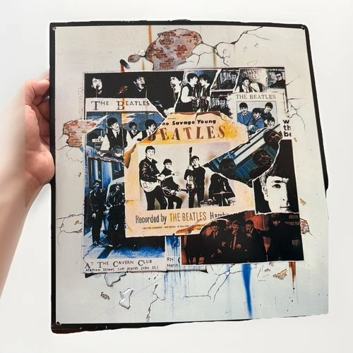 Vintage 1996 Apple Corps The Beatles Anthology Authentic Tin Sign Merchandise