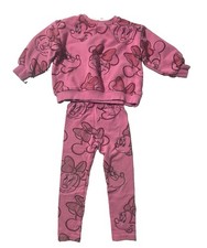 GOOD- Size 2-3 Years - Disney Minnie Mouse Sweatshirt And Sweatpant Set Pink