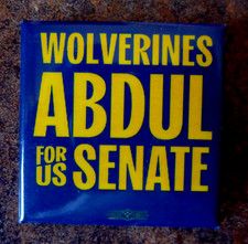 2026 MICHIGAN Democrat ABDUL EY-SAYED 4 US SENATE logo Button WOLVERINE FOR