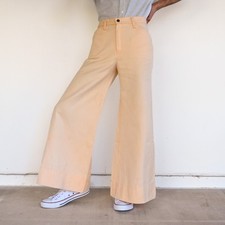 Vintage 1970  s Pants Women  s Peach Elephant Bell Bottoms Hippy Disco JCPENNEY