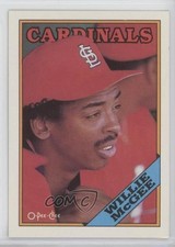 1988 O-Pee-Chee Blank Back Willie McGee #160 1u6