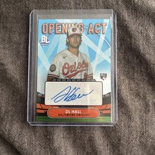 2023 Topps Big League - Opening Act Autographs DL Hall #OAA-DH Blue Foil (AU RC)