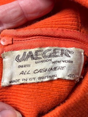 JAEGER - ▪40’s【JAEGER】CASHMERE KNIT Vintage Jaeger Size 40 Cashmere Women's Turtleneck Sweater with