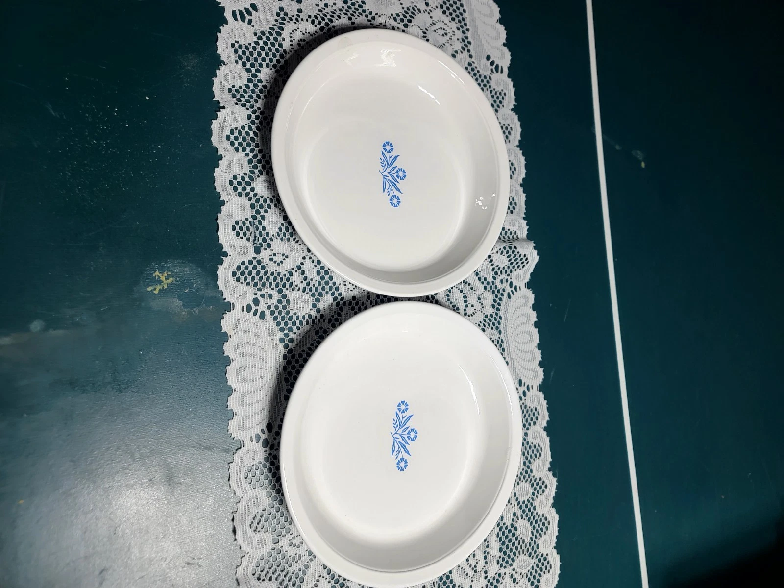 CorningWare P-309 9 Inch Round Ceramic Blue Cornflower Pie Dish Set, 2 Pieces
