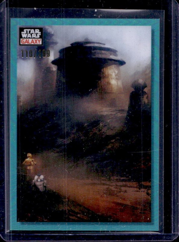 2023 Topps Chrome Star Wars Galaxy Dune Sea Palace Aqua Refractor #/199