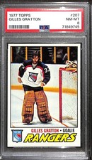 1977 TOPPS #207 GILLES GRATTON PSA 8 NM-MT 71849745 