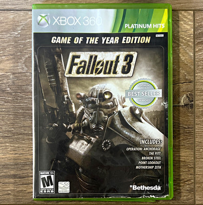 Fallout 3 GOTY Edition Platinum Hits Xbox 360 ONLY ONE DISC