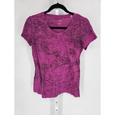 SONOMA life + style Pink Floral Lace Scoop-Neck Short Sleeve T-Shirt Size S