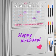 Acrylic Magnetic Dry Erase Board Calendar for Fridge 2 Calendar memo
