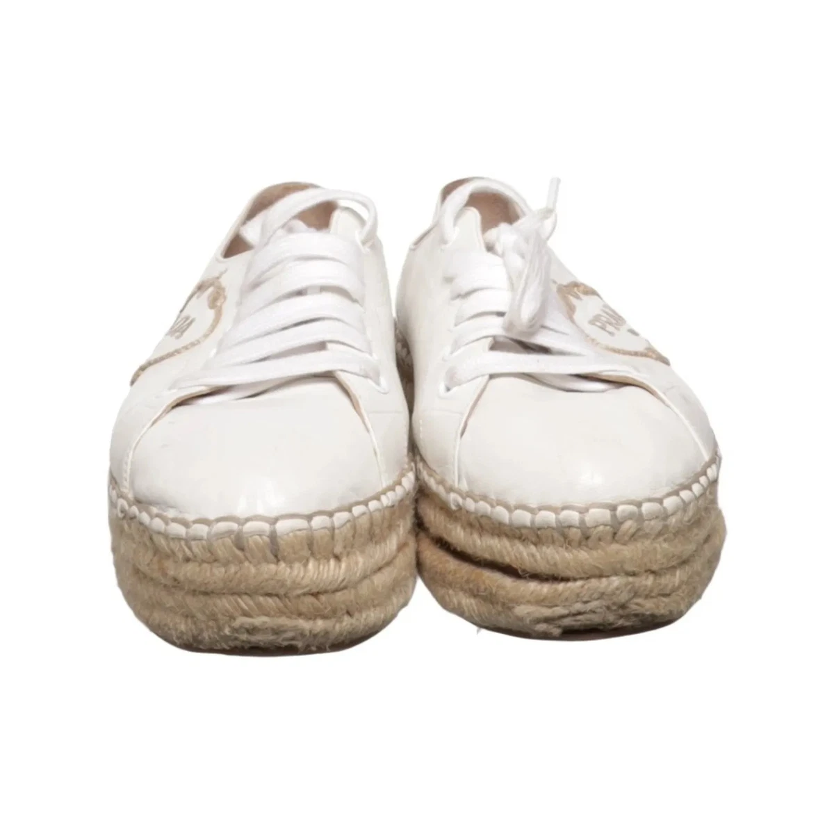 Prada, Sneaker, Größe: 39, Leder, Weiß, Damen #YeK