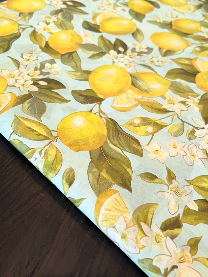 Hojas de papel de seda de diseño LEMON TREE elige el tamaño y la cantidad del paquete Foto 3 de 4