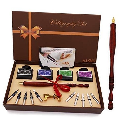 Calligraphy Pens Set -Wooden Dip Pen Handcrafted Calligraphy Set