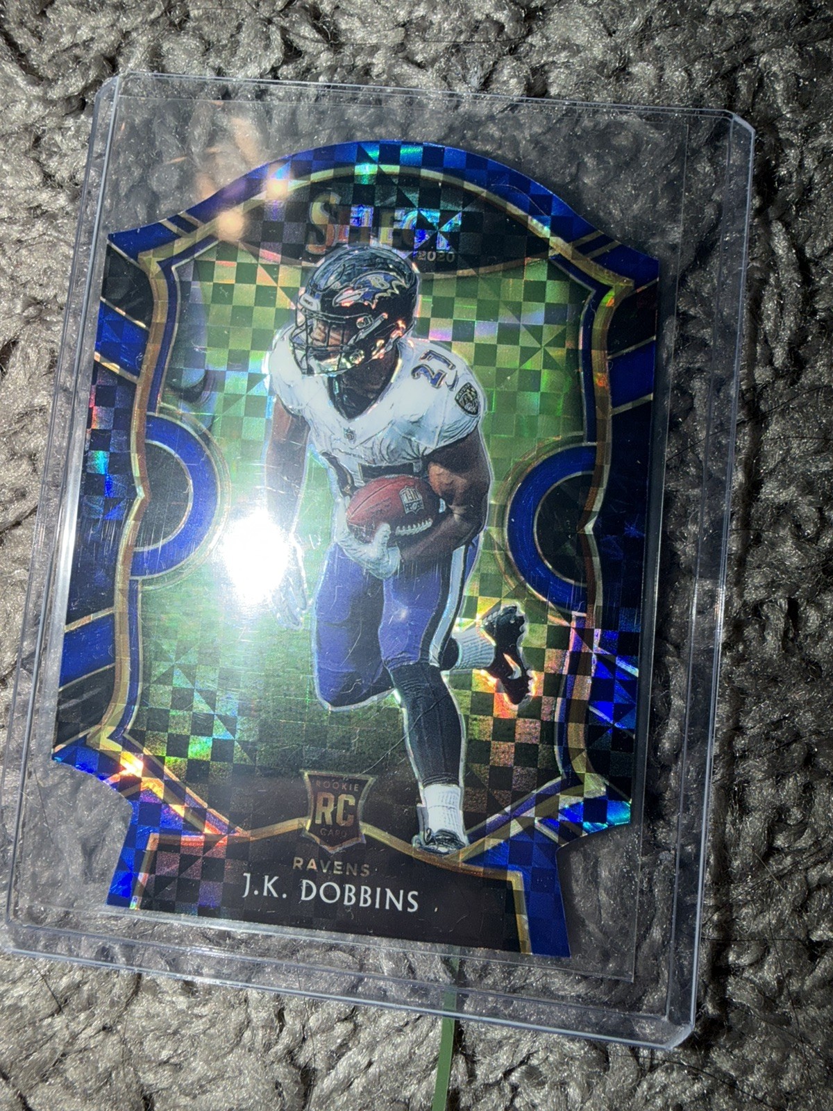 2020 Select Jk Dobbins Blue Power Prizm Concourse Die-Cut Rookie Card RC #52