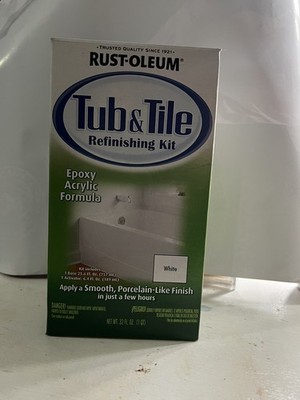 Bathtub Refinishing Kit White Tub And Tile Paint 1 qt Epoxy Acrylic Repair