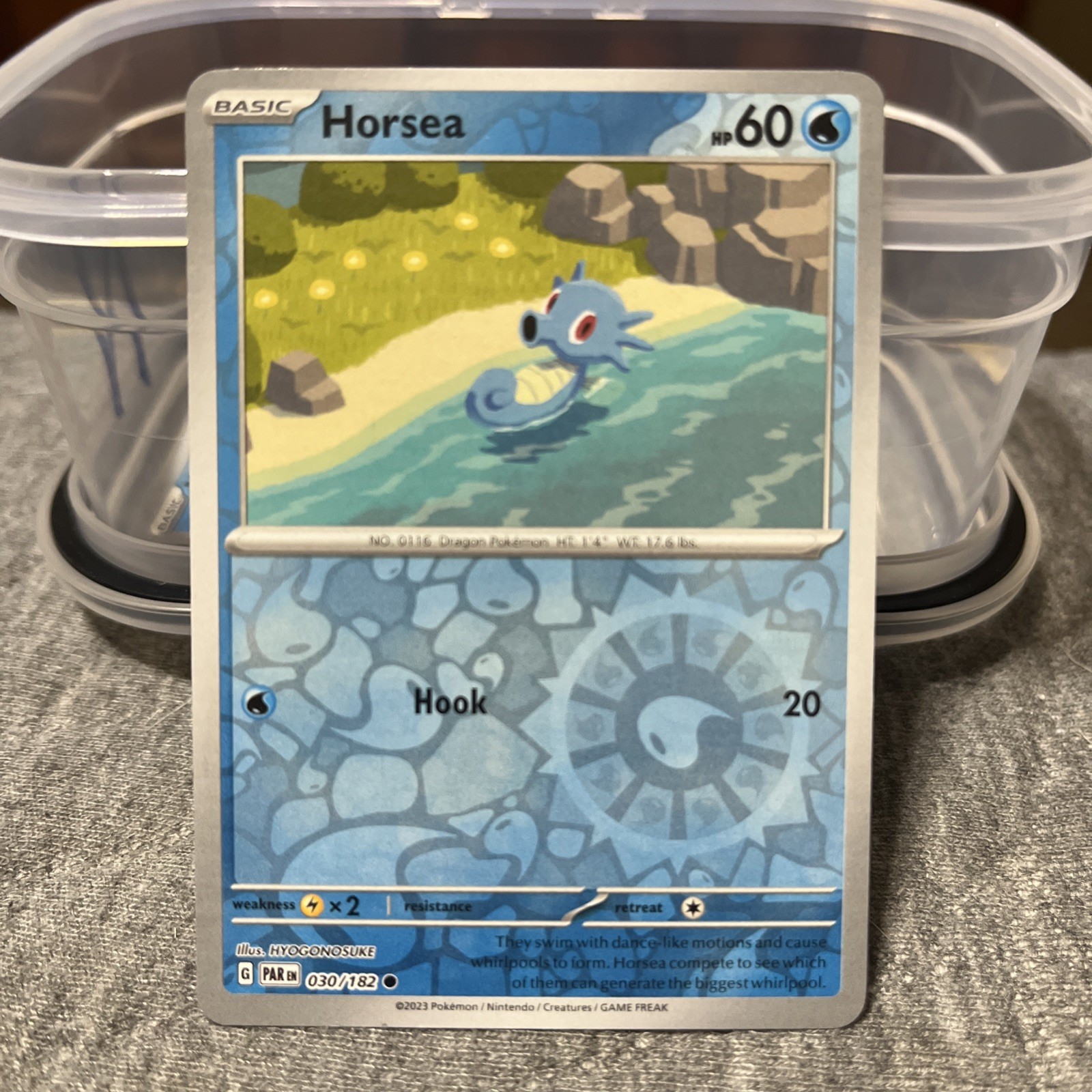 Horsea 030/182 Reverse Holo Pokemon Card 