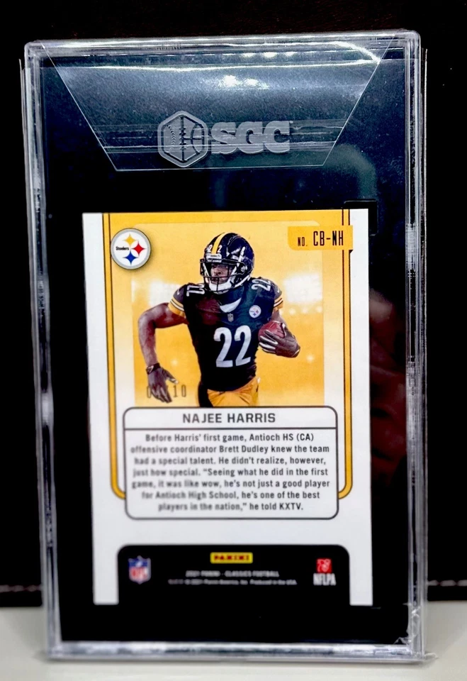 2021 Panini Classics Najee Harris Orange Prizm RC /10 SGC 9 Mint POP 1 - Image 4 of 4