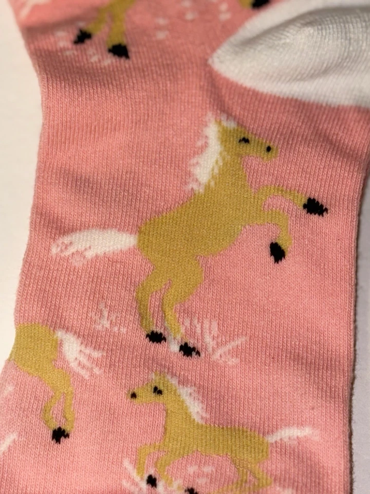 Calcetines Hatley Mujer Talla 9-11 Estampado Caballo Crew Novedad Poni Ecuestre Rodeo Derby Foto 3 de 4
