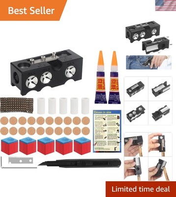 Pool Cue Tips Replacement Kit: 11 in1 Billiards Pool Cue Tip Repair Shaper To...