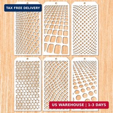 6 Pieces DIY Decorative Stencil Template for Scrapbooking Painting on Wall Furni