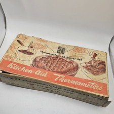 Vintage Kitchen Aid Thermometer Set 1950s with Box Baster 201 Estate Find