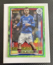 2022-23 Topps Merlin UCC- Nicolas Raskin #148 Neon Green Shimmer  /350 (RC)