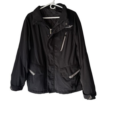 Fly Racing Black Jacket Medium Mens Winter Waterproof Pockets Reflective Logo