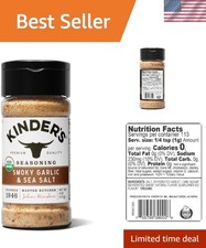 Organic Smoky Garlic Sea Salt Seasoning - 4 oz MSG Free Blend