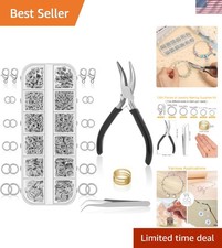 Complete 1200PCS Jump Ring Jewelry Kit with Tools - Ideal for Crafting  Repairs