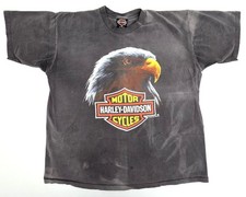 RARE Vintage Harley Davidson Bald Eagle Biker T Shirt Mens Size XL - 1991