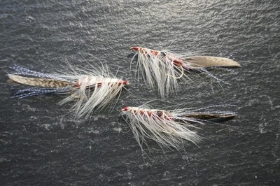 3 St. MARK`S ORIGINAL TANGLÄUFER SHRIMP Streamer #6 Meerforelle Saibling Forelle