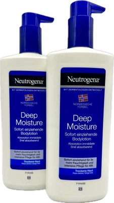 2x Neutrogena Deep Moisture - Sofort einziehende Bodylotion (2x400ml)