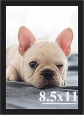 8.5x11 Picture Frame, Wall Gallery Photo Frames,Stable and Sturdy Black Frame wi