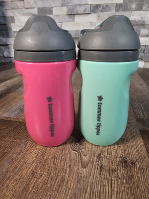 2x Tommee Tippee Insulated Sportee Sippy Cups 9 fl oz