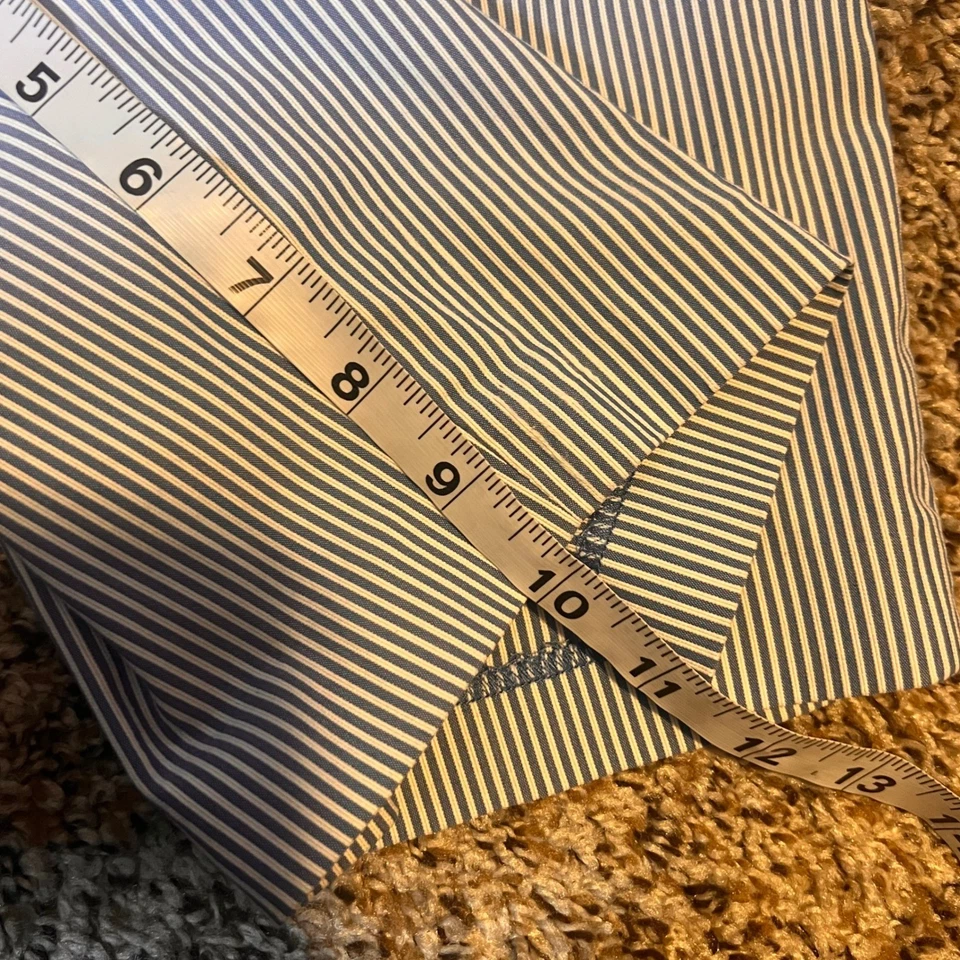 EP Pro Golf Shorts Striped Blue White Button Accent Size 10 - Image 4 of 4