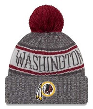 NWT Authentic NFL Washington Redskins New Era Sideline Graphite Knit Beanie