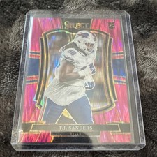 2025 Panini Select Premier Level Prizm Rookie T.J. Sanders #185 Buffalo Bills
