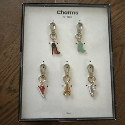 5 Pack Zipper Charms With Lobster Claes: Shoe Theme