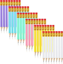48 Pieces Golf Pencils Mini Half Pencils with Eraser Short with Erasers Bulk Sma