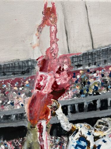 THE CATCH Joe Montana to Dwight Clark SF 49ers Dallas Cowboys Original Gemälde - Bild 3 von 7