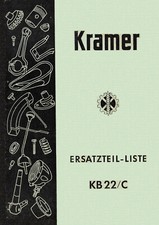 Kramer KB 22/C Ersatzteil-Liste Ersatzteilliste