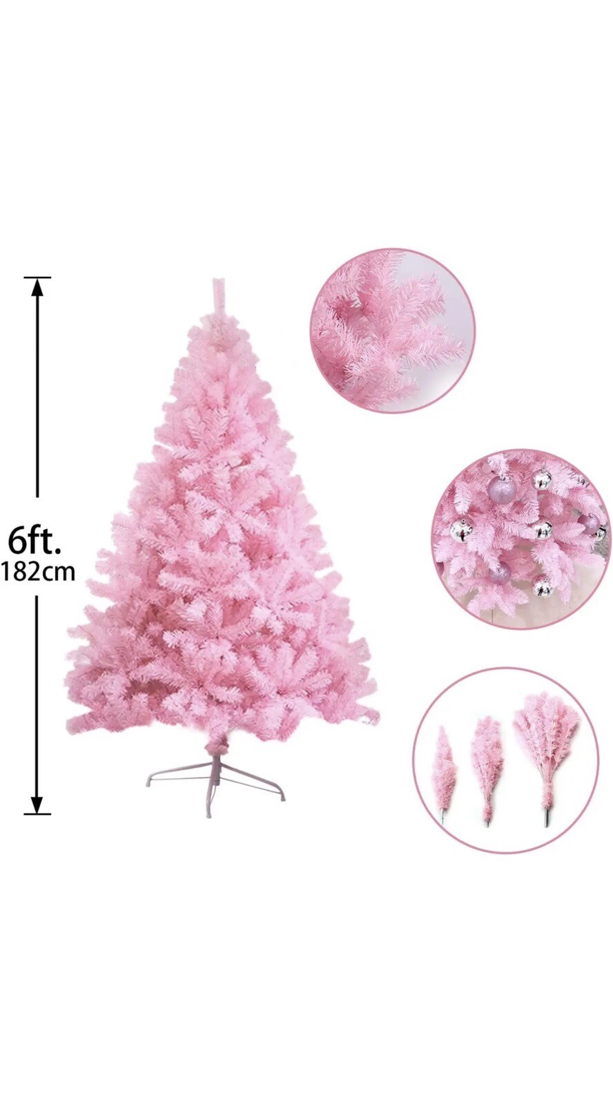 Veylin 6ft 700 Tip Pink Christmas Tree eBay
