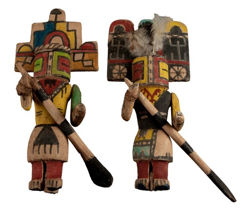 Canoë avec 6 Poupées style Hopi Kachina amérindienne 54 cm - Picture 6 of 23