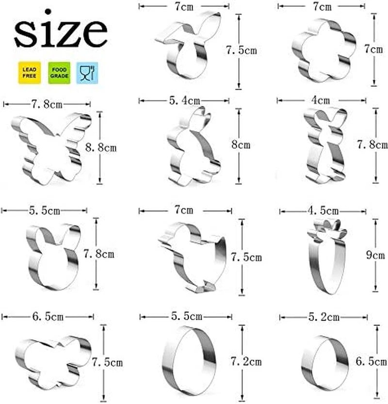 Ausstechförmchen Ostern, 11 Stück Oster Ausstecher Set, Plätzchen Ausstecher Ost - Bild 2 von 4
