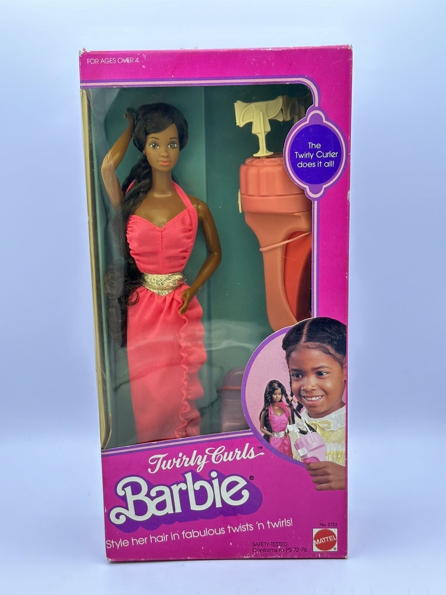 1982 Mattel Twirly Curls African American Barbie Doll #5723 Sealed
