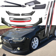 For 09-15 Mitsubishi Lancer Fiber Front Lip Chin Bumperbody Kit Sideskirt Rear