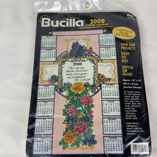 1999 - Bucilla Year 2000 Jeweled Calendar Kit W/ Gold Plated Needle 84037 New