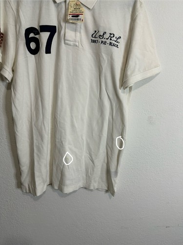 Vintage Polo Ralph Lauren Jeans Company USRL No 67 USA Flag White Men’s Medium - Picture 10 of 10