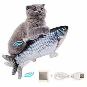 Peluche Poisson Animee Jouet Chat Mecanique Stimulant Realiste Interactif Neuf Ebay